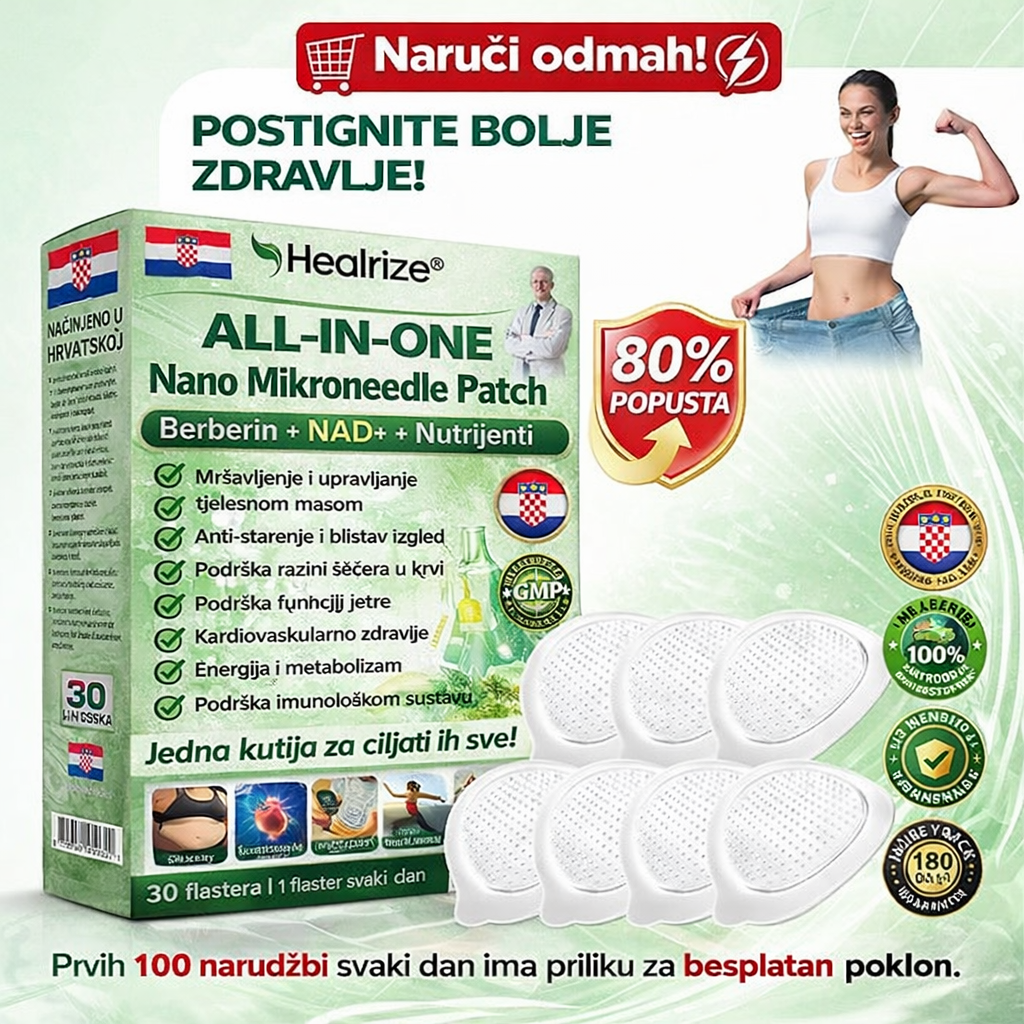Službena trgovina | 👩‍⚕️Luxarise® Moringa i Berberin 10-u-1 napredni nano flaster s mikroiglama (jednom dnevno, vidljive promjene za 7 dana) ✅Pretilost, dijabetes, apneja u snu i problemi sa zglobovima🥦